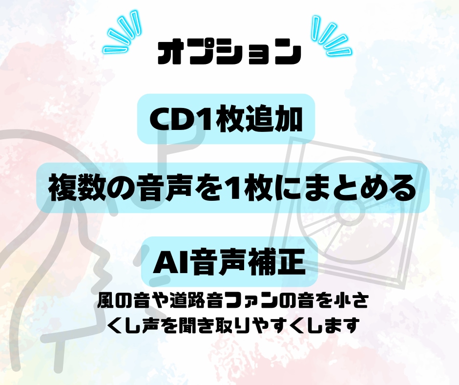 音声データのCD化・CDのダビング複製します 【最短翌日発送】音声をCDへ！データ化・複製・ダビング代行 イメージ4