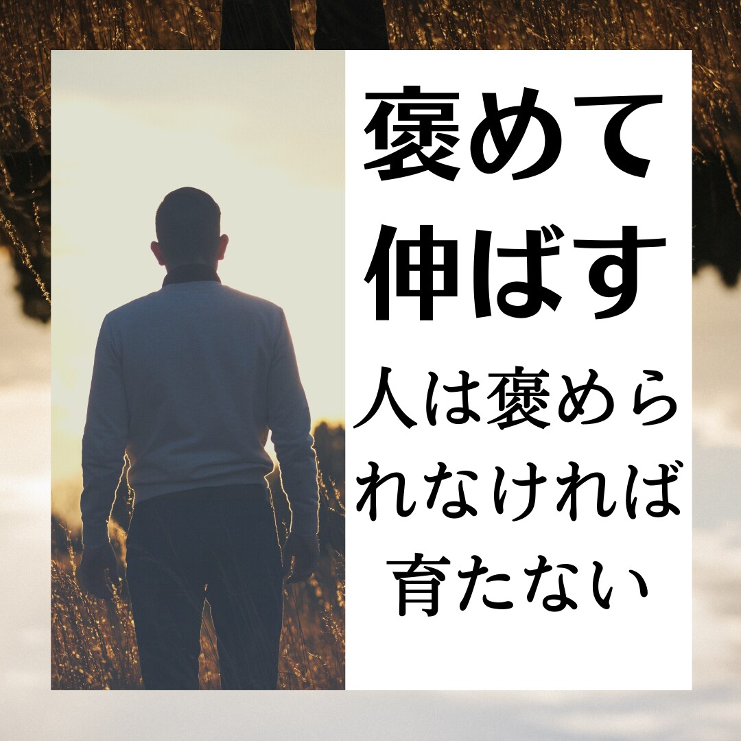 あなたを褒めて伸ばします 否定しない。人は褒められて成長します イメージ1