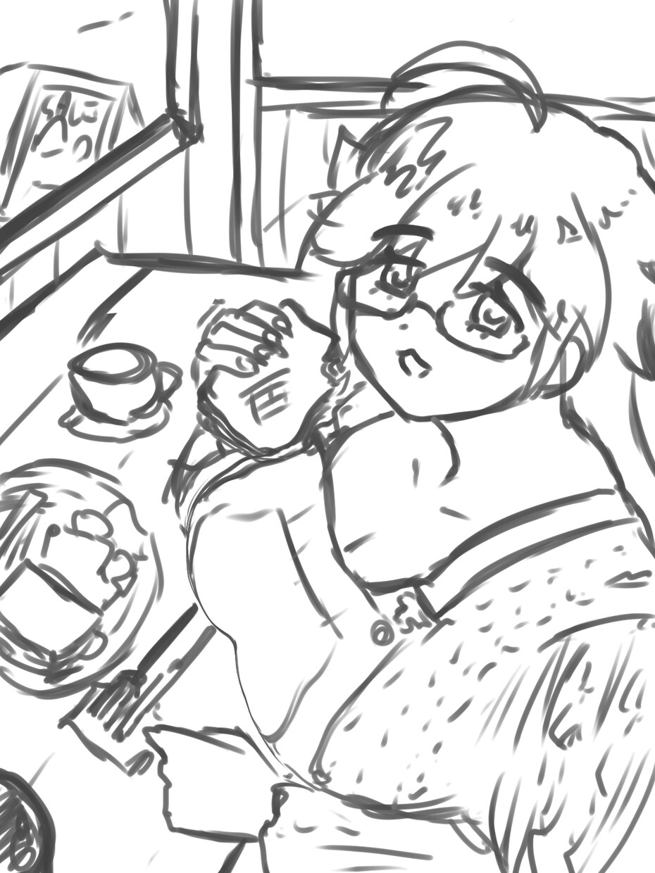 最短24h!SNS映えする構図ラフ描きます 他の絵師様への依頼用ラフとしてご利用いただけます！ イメージ3