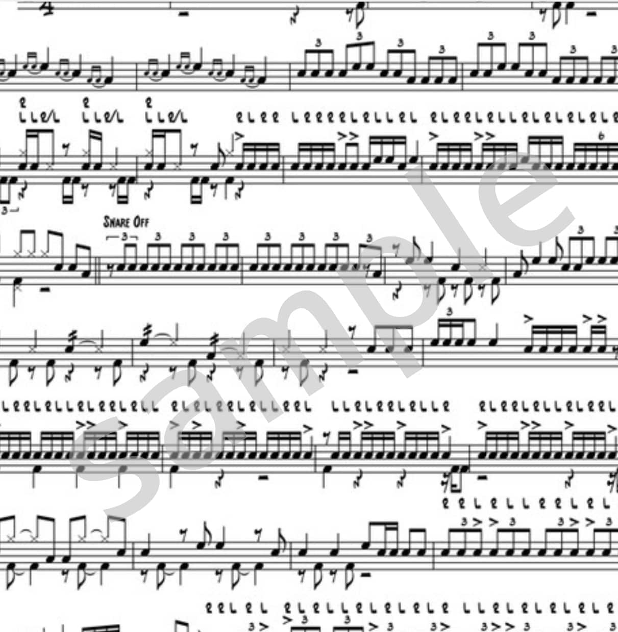 プロがお好きな楽曲のドラム譜面作ります ドラムのみの音源も無料でお渡し イメージ1