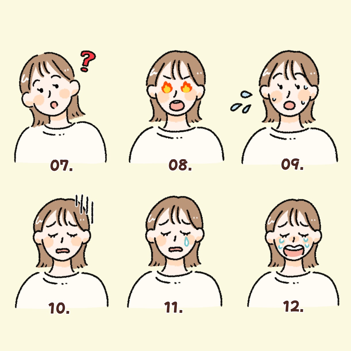 髪型服装自由！SNS投稿に使える6点セット描きます あなたの投稿がぱっと目に留まる♡集客上がるイラストセット イメージ4