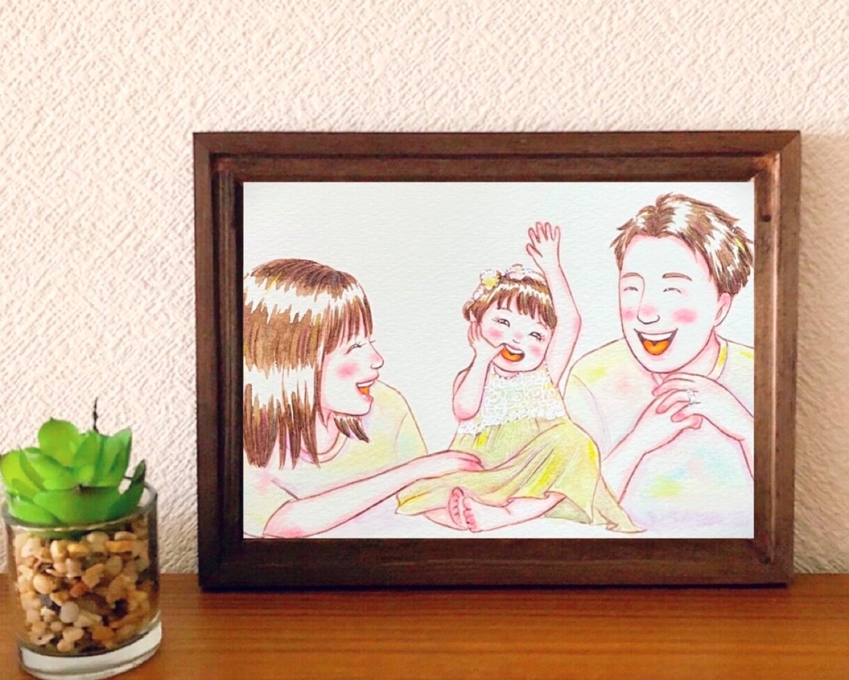 ベストショットや想い出のお写真をイラストにします インテリアにも馴染むよう、ナチュラルにおしゃれに描きます♪ イメージ6
