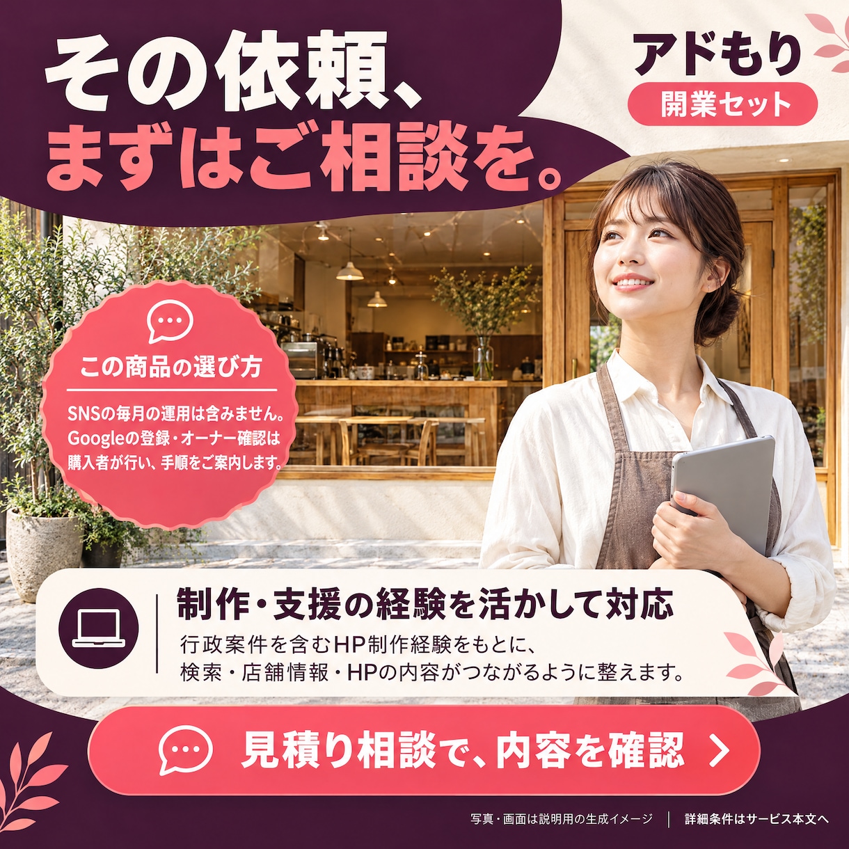 開業セット｜HP＋Googleマップ設定を作ります HP・Googleマップ・AI活用60分を開業前にまとめて イメージ6
