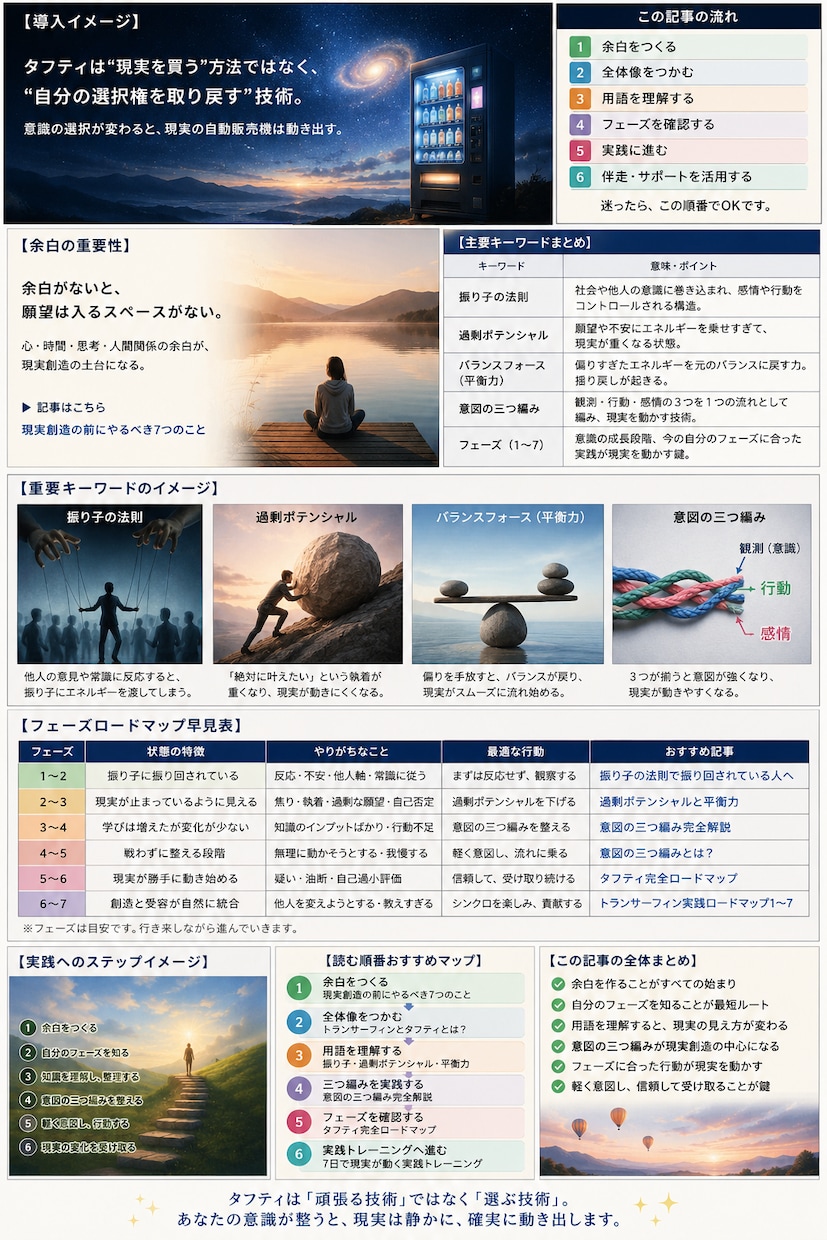 現実創造GPTs3本の実践ガイドを提供します タフティ・振り子・意図をAIで整理｜13頁PDF＋7日実践 イメージ2