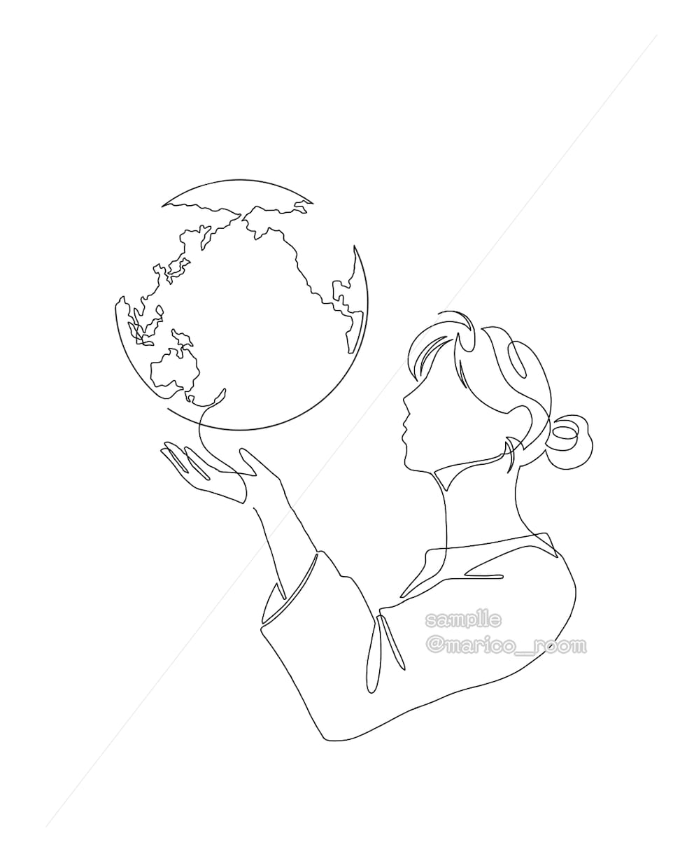 一筆書きイラスト!「繋ぐ」ことにこだわります 全ての線をひと繋ぎにしたオシャレなイラストはいかがですか? イメージ4