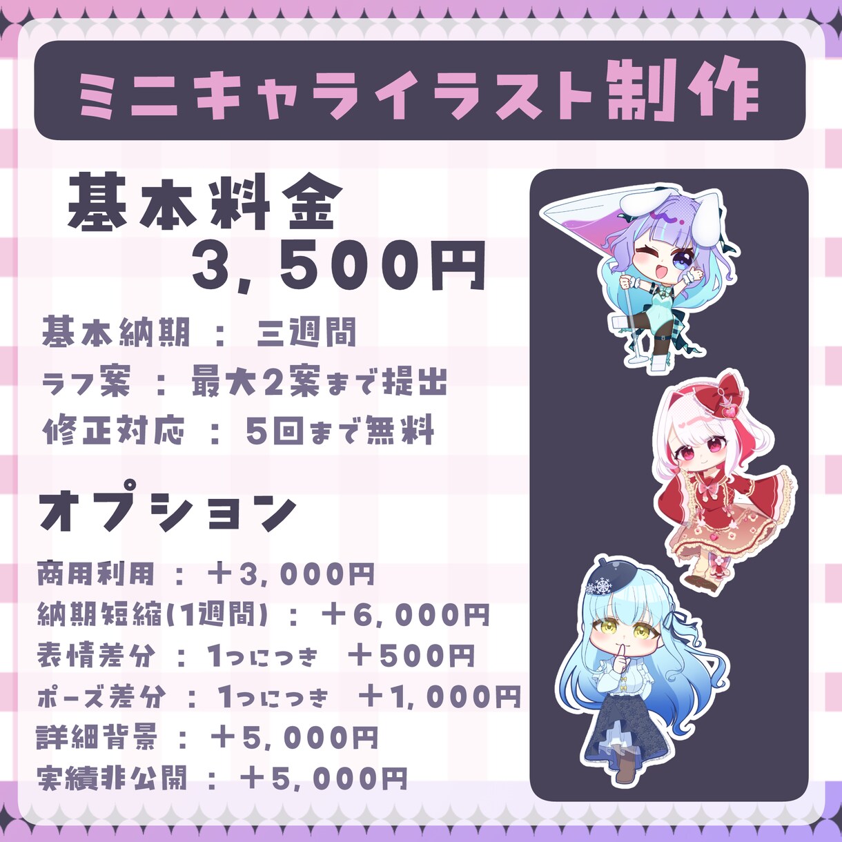 商用OK！ミニキャラ描きます グッズなど◎  短期でもちっとカワイイミニキャラ描きます♪ イメージ2