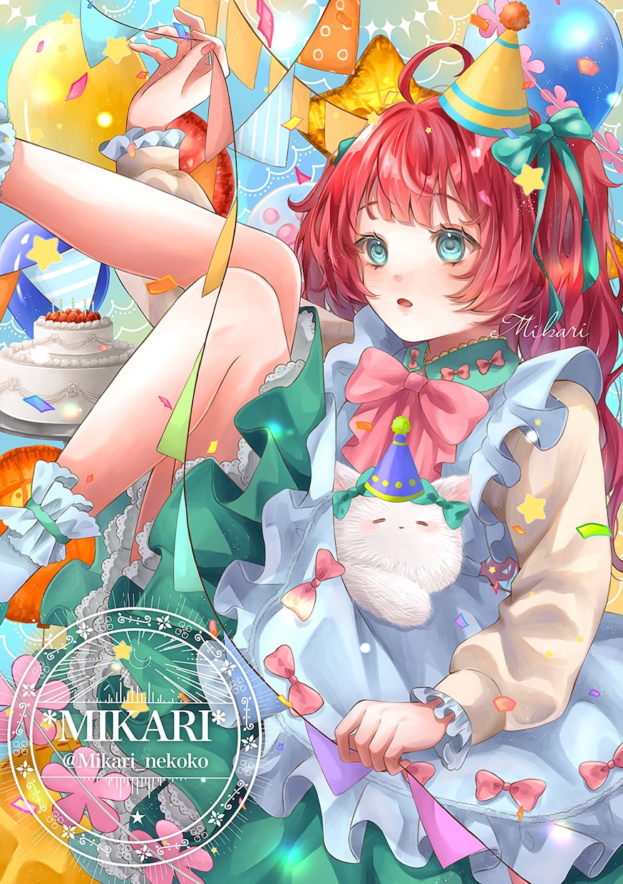 一枚絵のイラスト、立ち絵を承ります 可愛くてキラキラしたイラストを手掛けます！ イメージ5