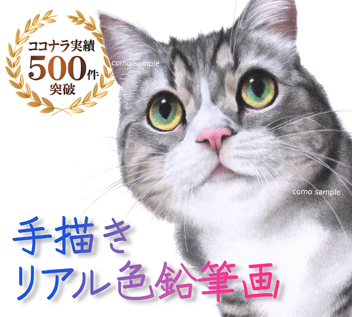 ハイクオリティなペット画を、色鉛筆で手描きします ♪精密描写＊ペットの肖像画＊記念プレゼント＊インテリアアート イメージ1