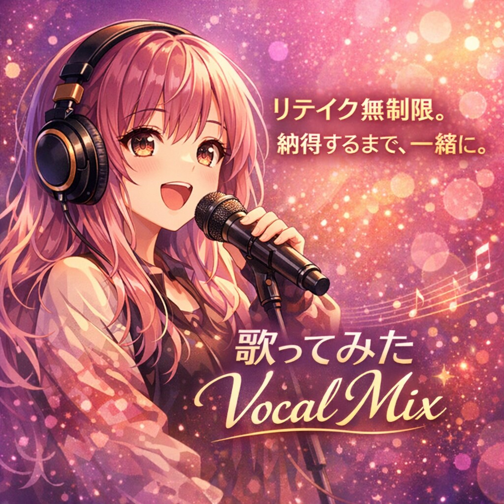あなたの歌声を、世界観ごと仕上げます リテイク無制限。納得するまで、一緒に。 イメージ1
