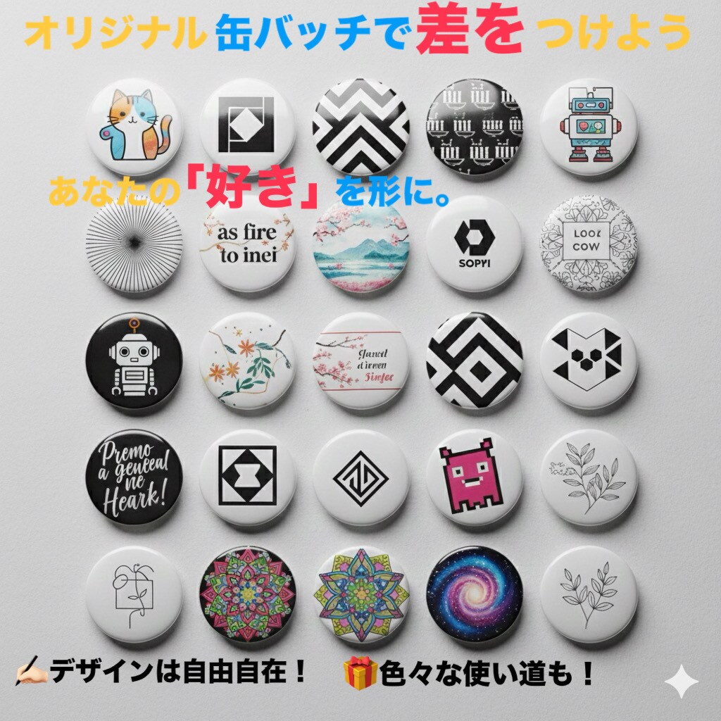 写真やロゴで缶バッジ作成します 卒団記念から企業販促まで幅広く承ります イメージ3