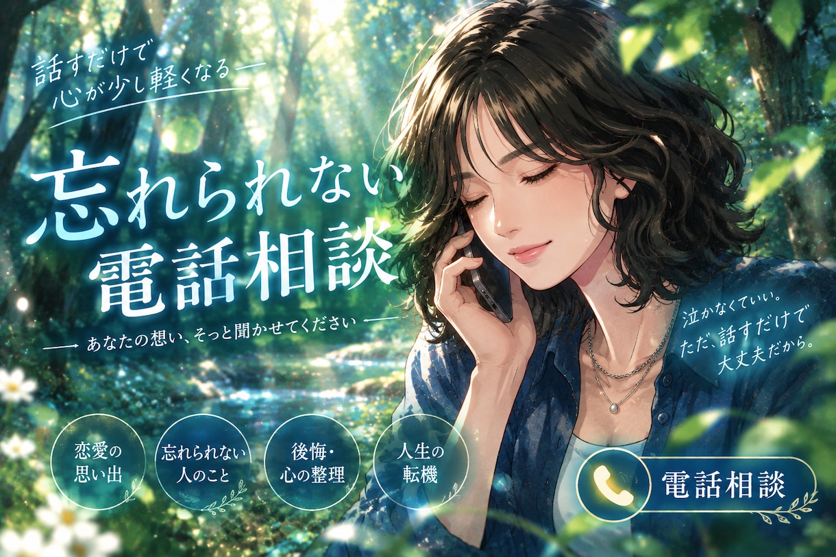 忘れられない出来事、想いを吐き出せます 心の中のしこりをほぐしてみませんか？ イメージ1