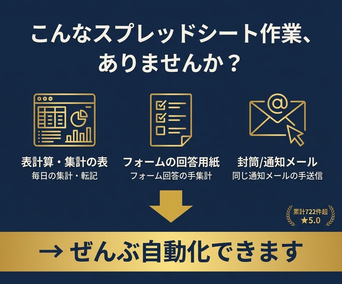 GASでスプレッドシート作業を自動化します 毎朝の集計が寝ている間に｜GASで在庫・シフト管理を自動化 イメージ2