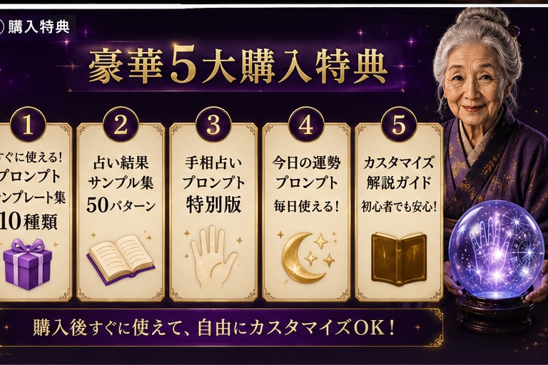 占いばばが視るあなたの運勢みます 今話題の、稼げるAI占いプロンプト販売 イメージ5