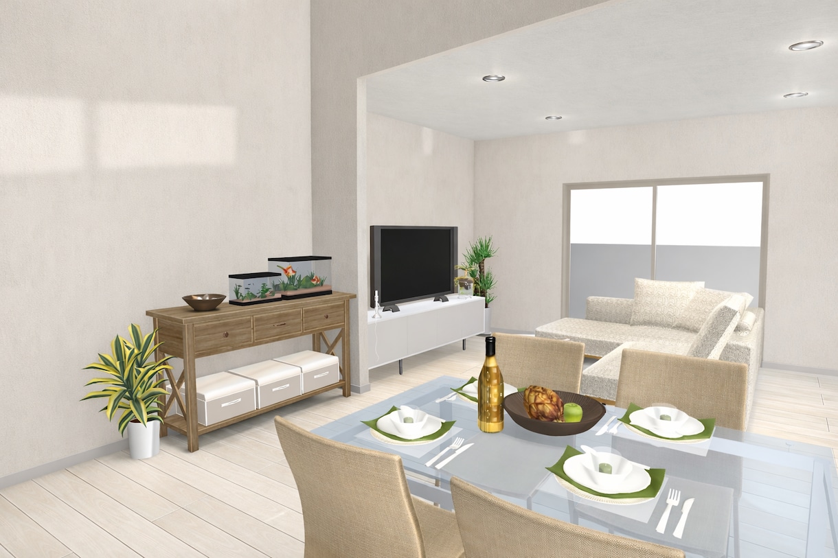 住宅3Dパースをリアルな質感でお届けいたます 業界経験7年目！注文住宅やリフォーム後の内観パース作成します イメージ1