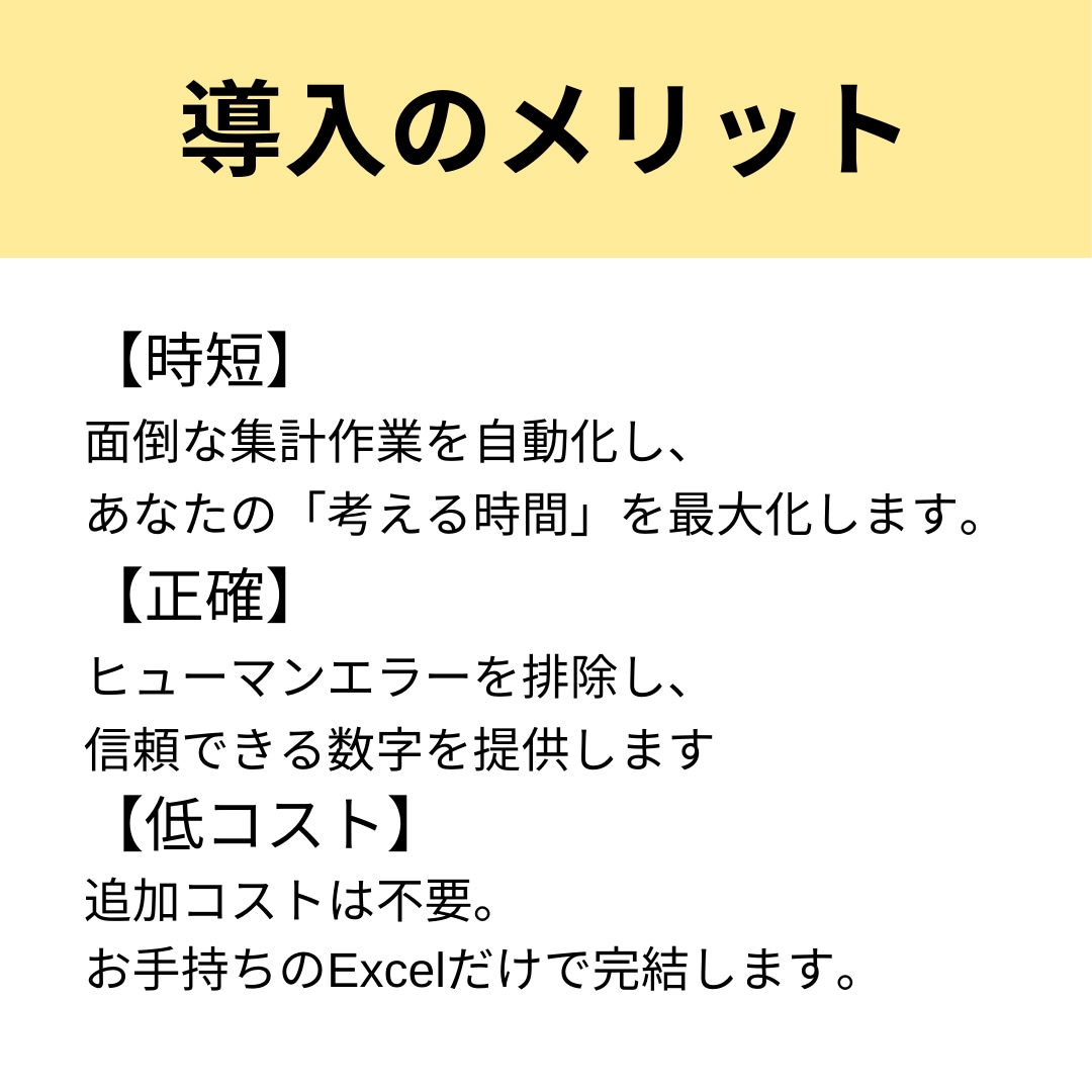 Excelで自動分析・ダッシュボード作成します 毎日集計作業を自動化します。意思決定を支援します イメージ4
