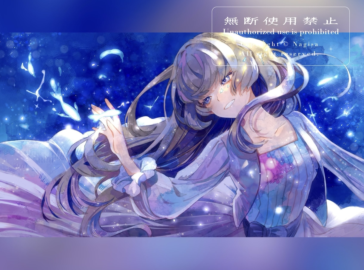 アナログタッチで透明感の溢れる絵を描きます 水彩風の質感を活かした、見応えのある一枚に仕上げます。 イメージ2