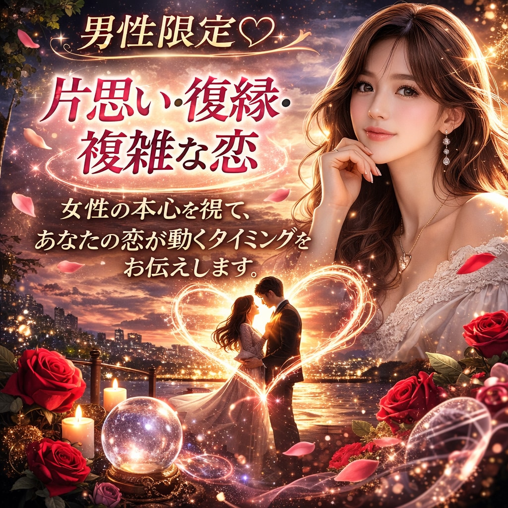 男性限定♡あなたの恋愛成就のカギを霊視します 【あの人は運命の人?恋愛・両思い・片思い・浮気・復縁.不倫♡ イメージ2