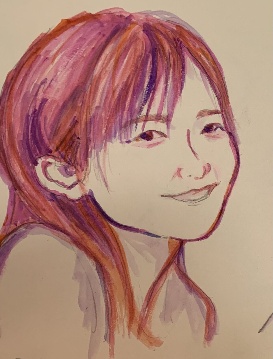 お試し価格★写真から水彩デッサンで似顔絵を描きます 結婚式やプレゼント、家族の記念に。 イメージ4