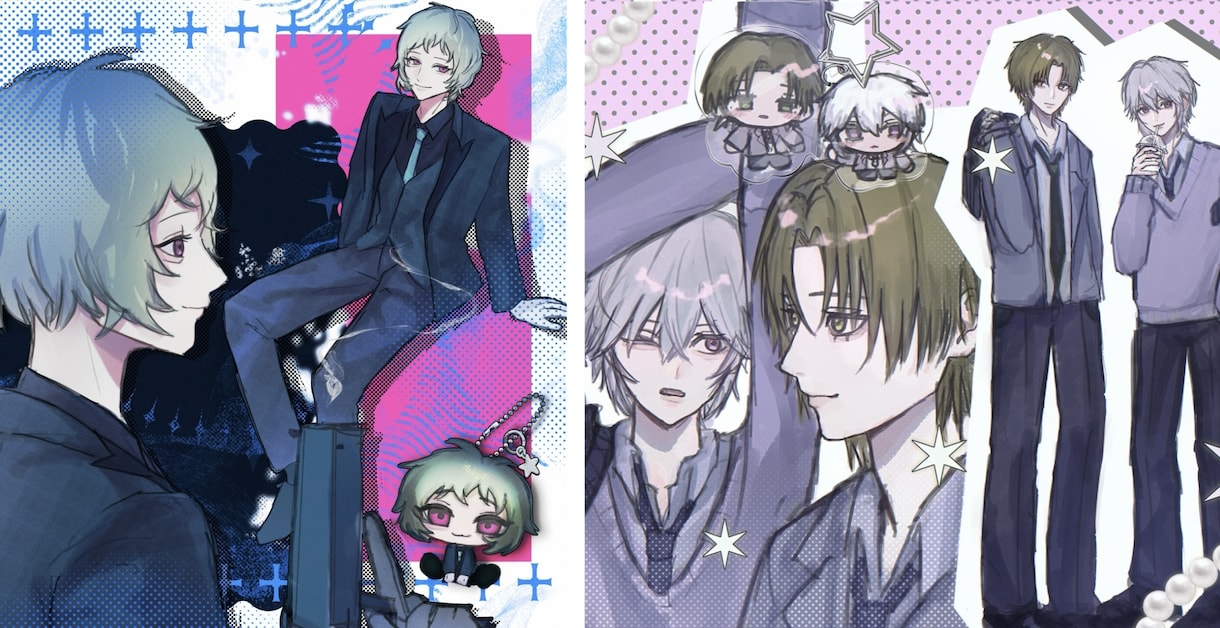 詰め込みイラスト/好きなキャラを詰め込みます イメージ・モチーフから素敵なイラストに仕上げます イメージ1