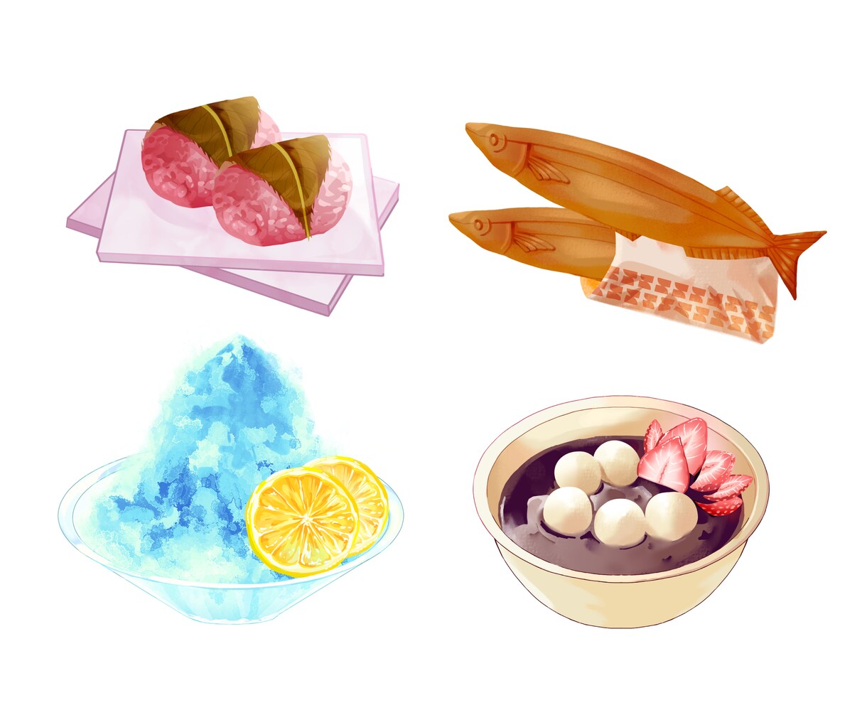 商用可◎美味しそうで可愛い食べ物イラスト描きます ゲームやメニューなど素材イラストを提供！複数枚でお得に！ イメージ4
