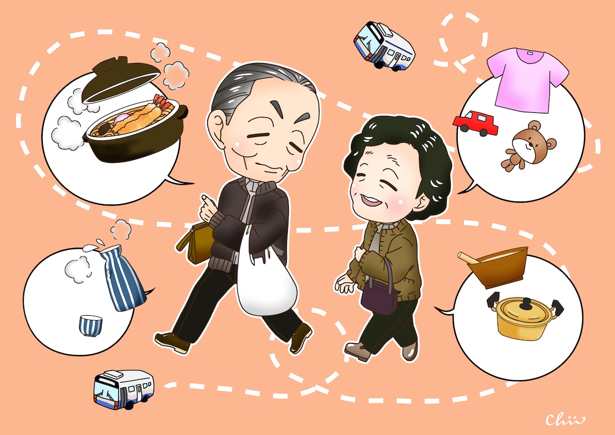 空へ旅立たれた大切な方をイラストにします 思い出や希望を形にして飾ってみませんか？ イメージ1