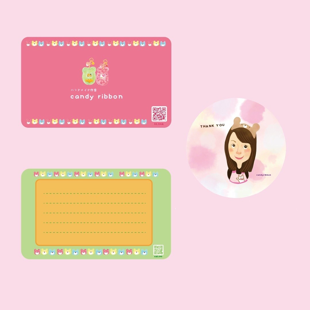 ハンドメイド作家さんのための名刺やシールを作ります 梱包用/ショップカード/ギフトラッピング/ イメージ2