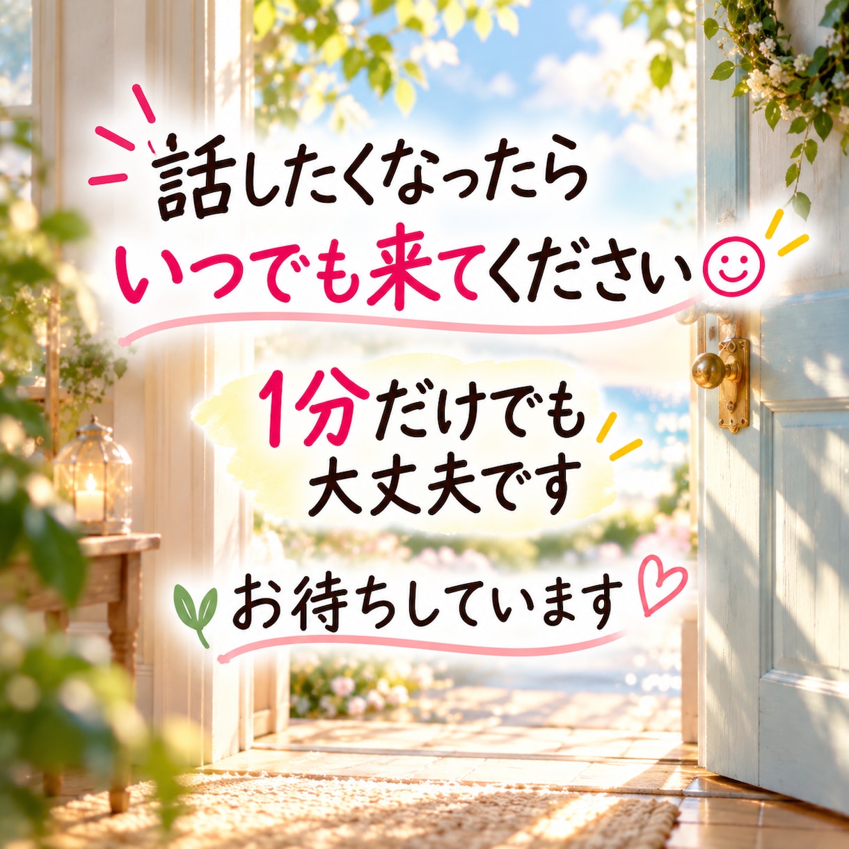 無言の時間も怖くない！お話ゆっくりお聴きします 誰かとつながりたいあなたへ☆ホッとする時間を過ごしましょう イメージ8