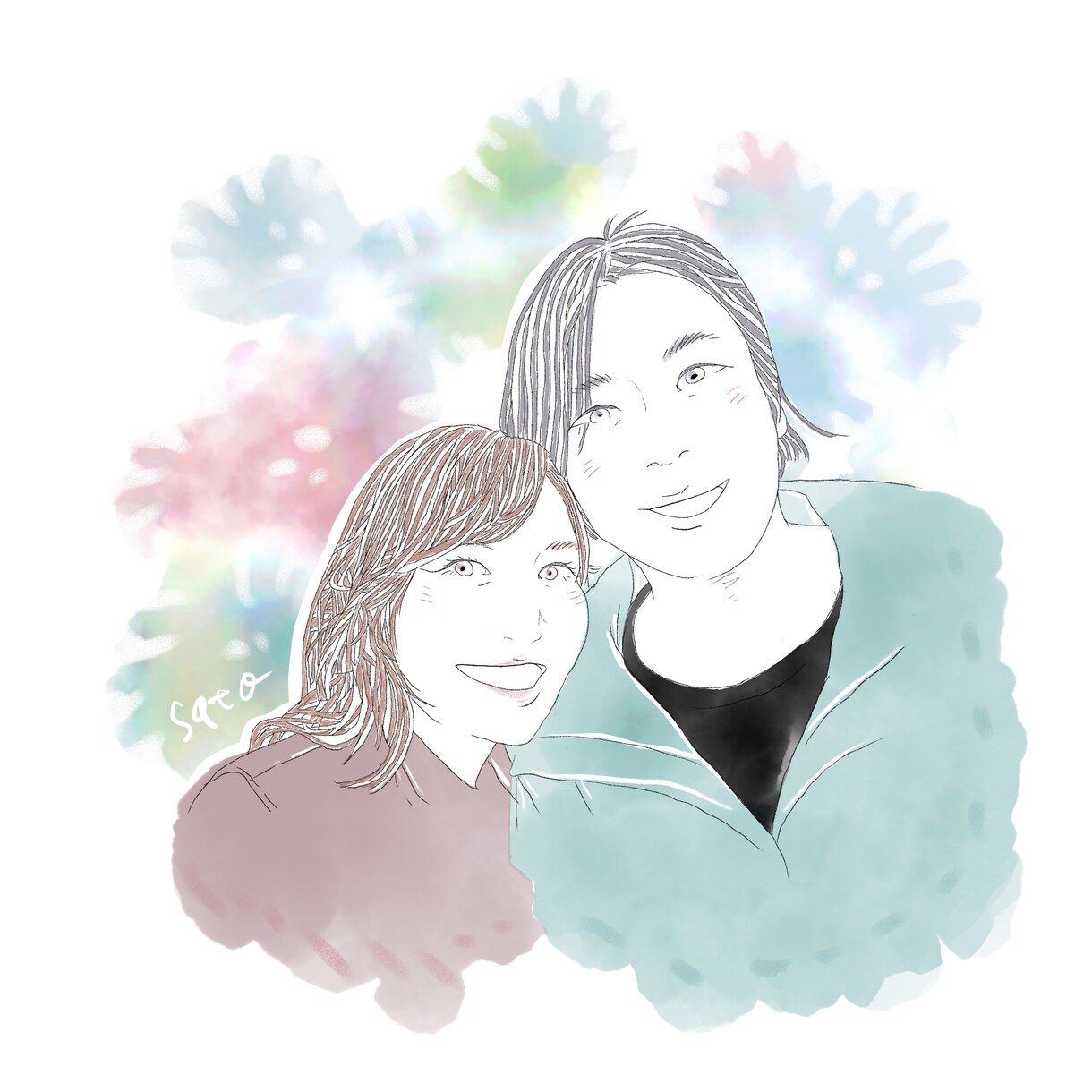 大切な日常をアートに。家族・結婚イラストを描きます 写真の奥にある「幸せな空気感」を、優しい絵で形にしませんか? イメージ3