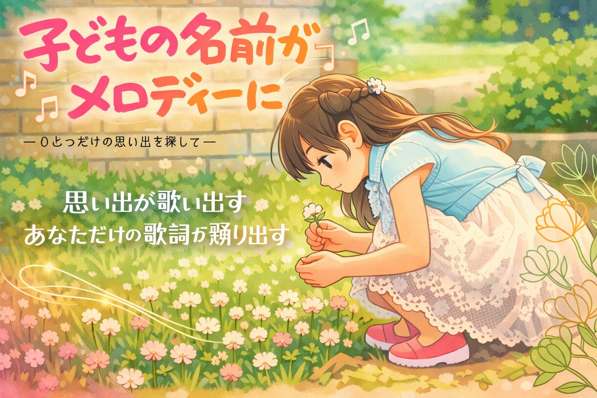 名前を呼ぶ歌が思い出になります 思い出を形に残したいママとパパへ イメージ1