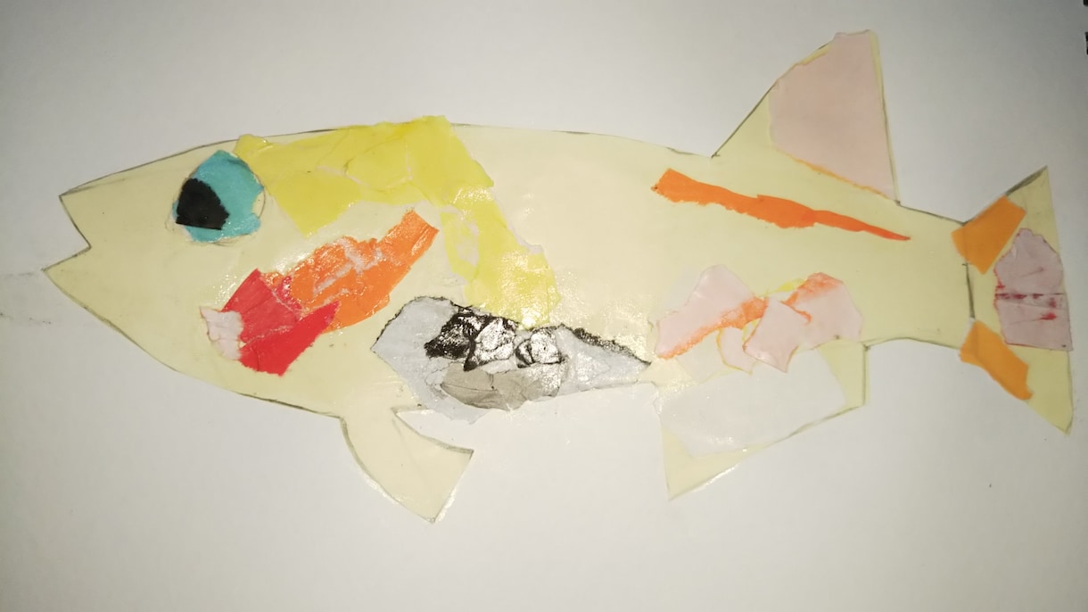 メダカのイラスト作成します 個性的なイラストや貼り絵でオリジナルの１枚を！ イメージ3