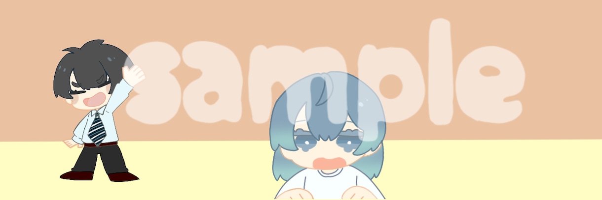 アイコン、ヘッダー、立ち絵等のイラスト制作承ります 満足が行くまでラフ画修正します！ イメージ2