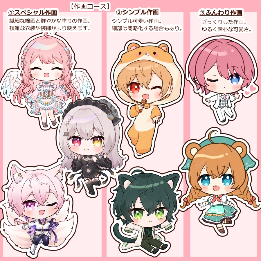 表情二種制作！デフォルメイラストお描きします 商用利用・グッズ作成可能なミニキャライラストの制作 イメージ2
