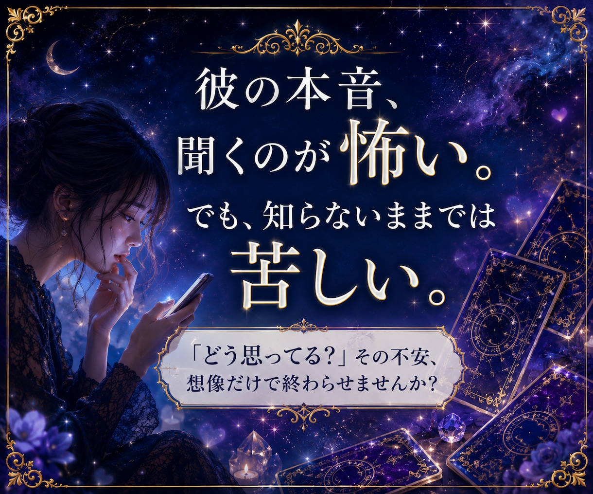 彼の“今”の気持ちをタロットでリアルに読み解きます 彼の気持ちが見えない不安から、もう解放されませんか？ イメージ2