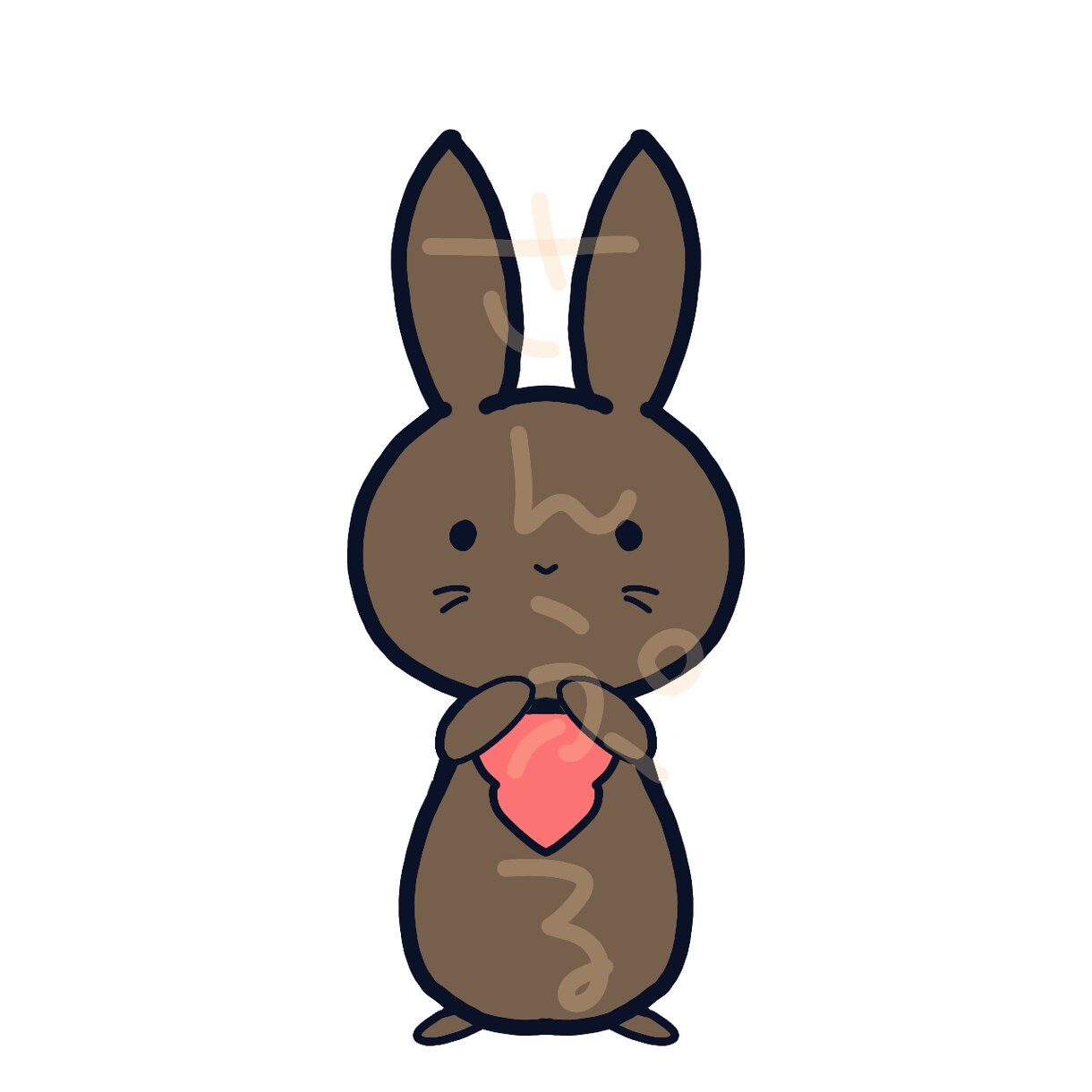 うさぎにつきいろんな表情などをおつけします シンプルな動物のイラストを活用したい方 イメージ1