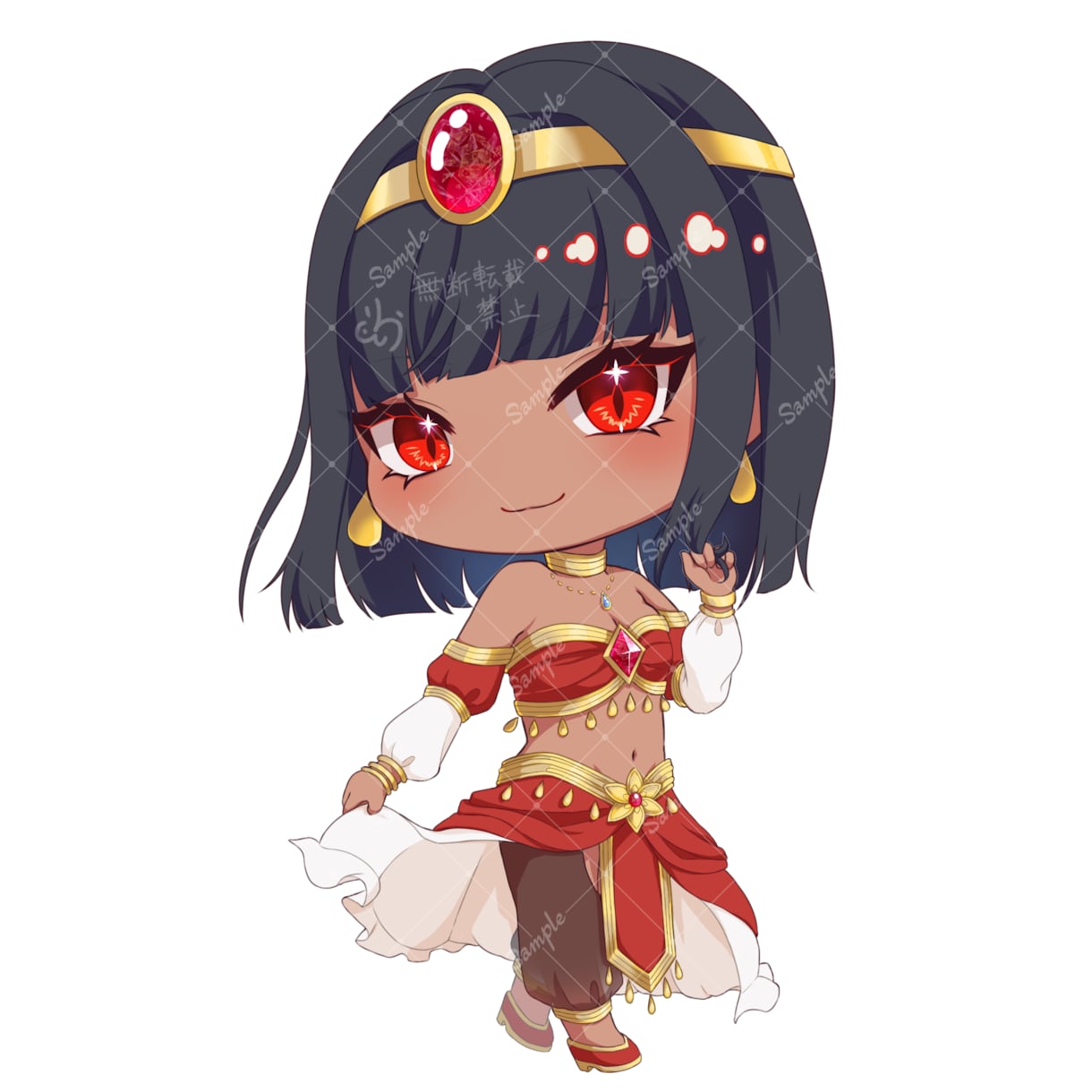 可愛いミニキャラ描かせていただきます アイコンやグッズ、貴方のocのデフォルメ化も対応可！！ イメージ6
