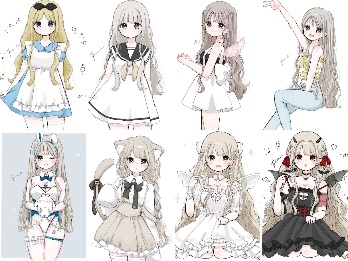 既存絵をお好きなビジュに！カスタムイラスト描きます お好みの元絵をビジュアルチェンジしてあなただけのイラストに！ イメージ8