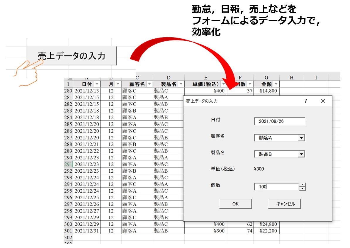 Excel業務の効率化をお手伝いします 面倒な作業はマクロ(VBA)で効率化!!【低価格】 イメージ1