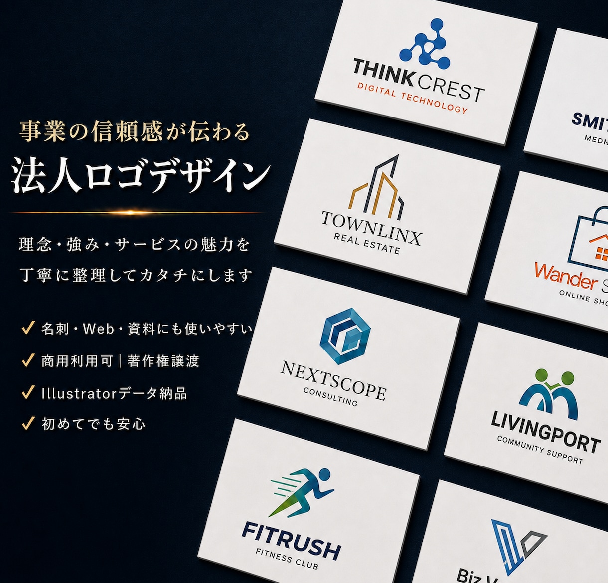初めてでも安心の法人ロゴを丁寧に作成します 理念や強みが伝わる信頼感あるデザインをご提案いたします イメージ1