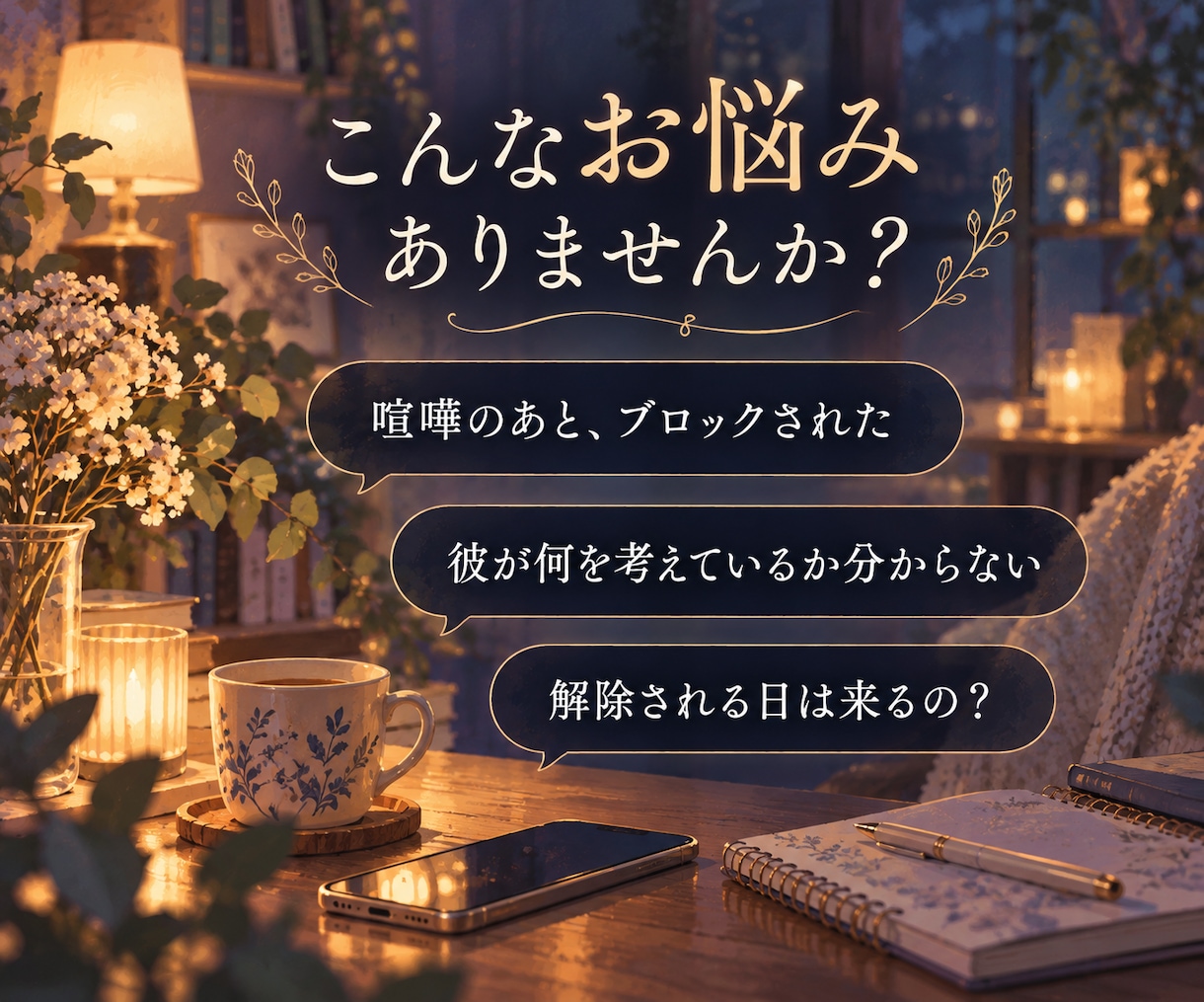 LINEブロック占い｜解除の時期と本音を鑑定します 【最短30分・詳細不要】ブロック中の彼の本音と解除の時期 イメージ3