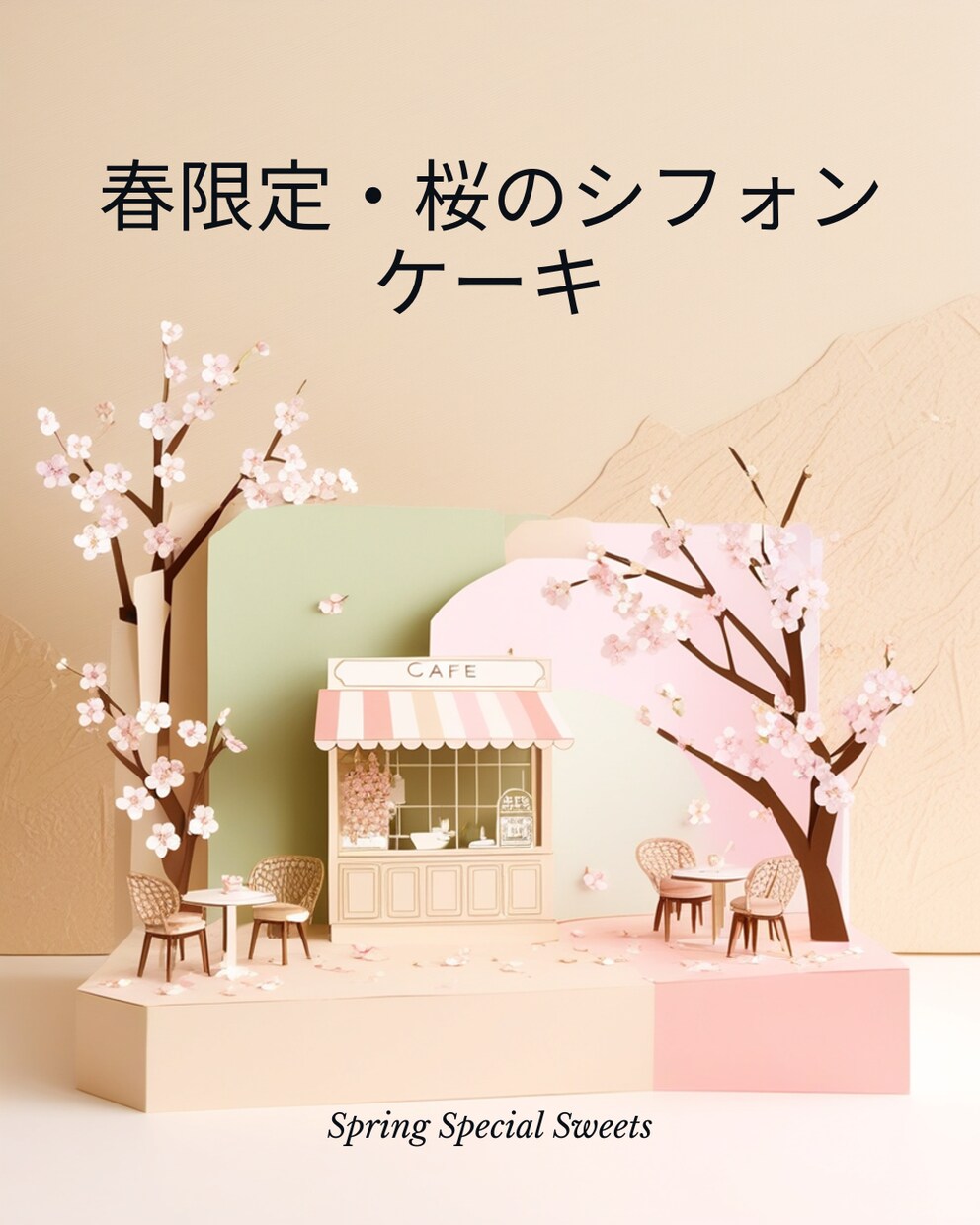 カフェ特化！春のインスタ集客画像30日分用意します 文字を変えるだけで即投稿！春のインスタ集客画像30日分 イメージ3