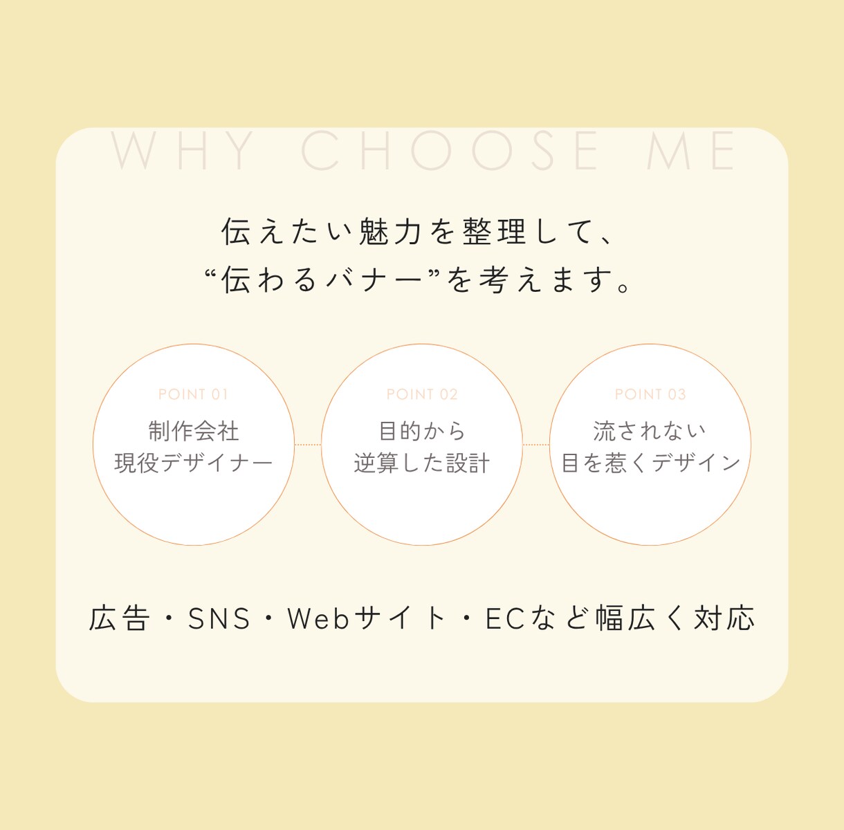 目に留まるバナー・WEB画像を制作します 広告・SNS・EC・Webサイトなど目的に合わせてご提案 イメージ6
