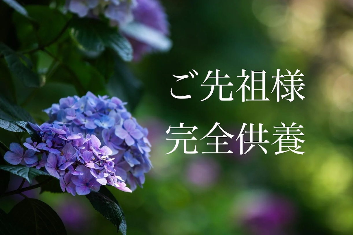 1発で！すべてのご先祖様770世代を完全供養します 人生の様々なトラブルの原因となる水子霊、未成仏霊を1回で供養 イメージ1