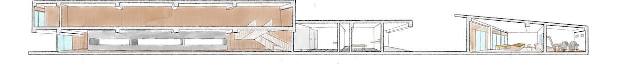 現役建築学生が「断面パースーイラスト」を作成します 現役の建築学生（大3）手書き調の断面パースを作成します イメージ1