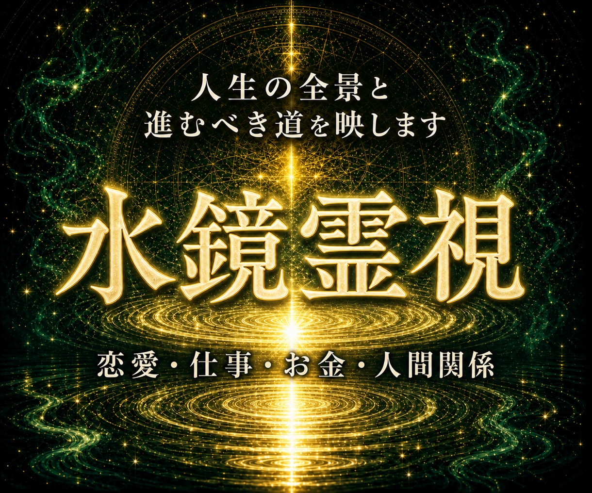 あなたの悩みの奥にある答えと進む道を霊視します 恋愛・仕事・お金・人間関係｜胸の内を水鏡に映します イメージ1
