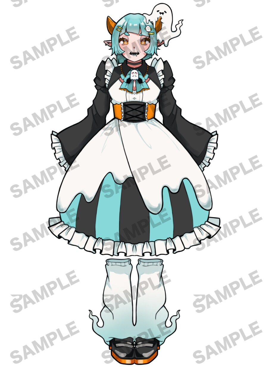 1点限り！ お化けな女の子のイラストを売ります 女の子、お化け、ハロウィン、立ち絵 イメージ4