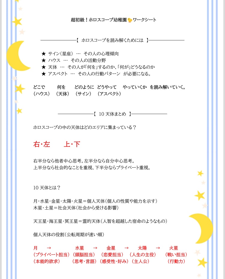 超初心者向け！ホロスコープ講座をします ホロスコープ幼稚園！占星術の面白さはここから イメージ3