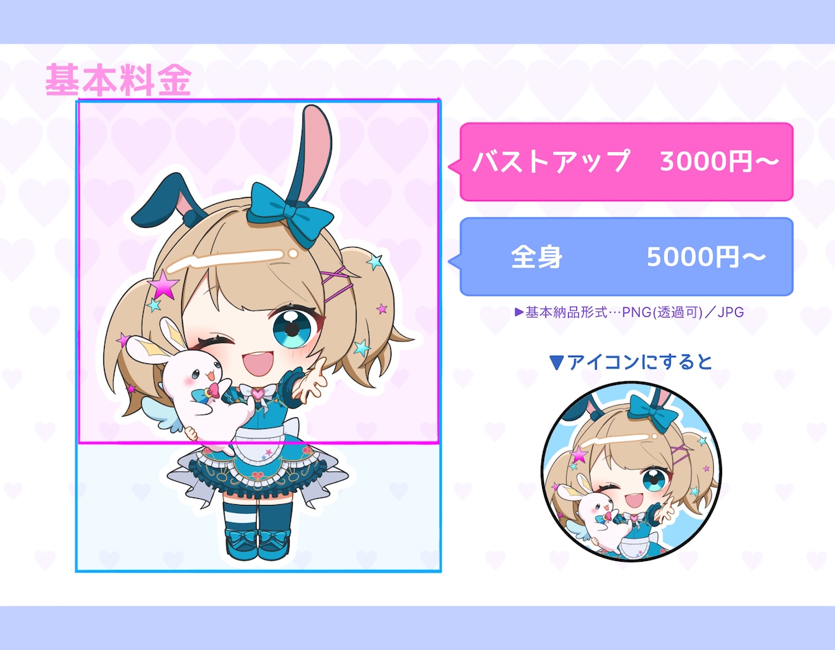 かわいい魅力upなミニキャラ描きます 【5名様限定価格】VTuber、SNS、配信やグッズ等◎ イメージ2