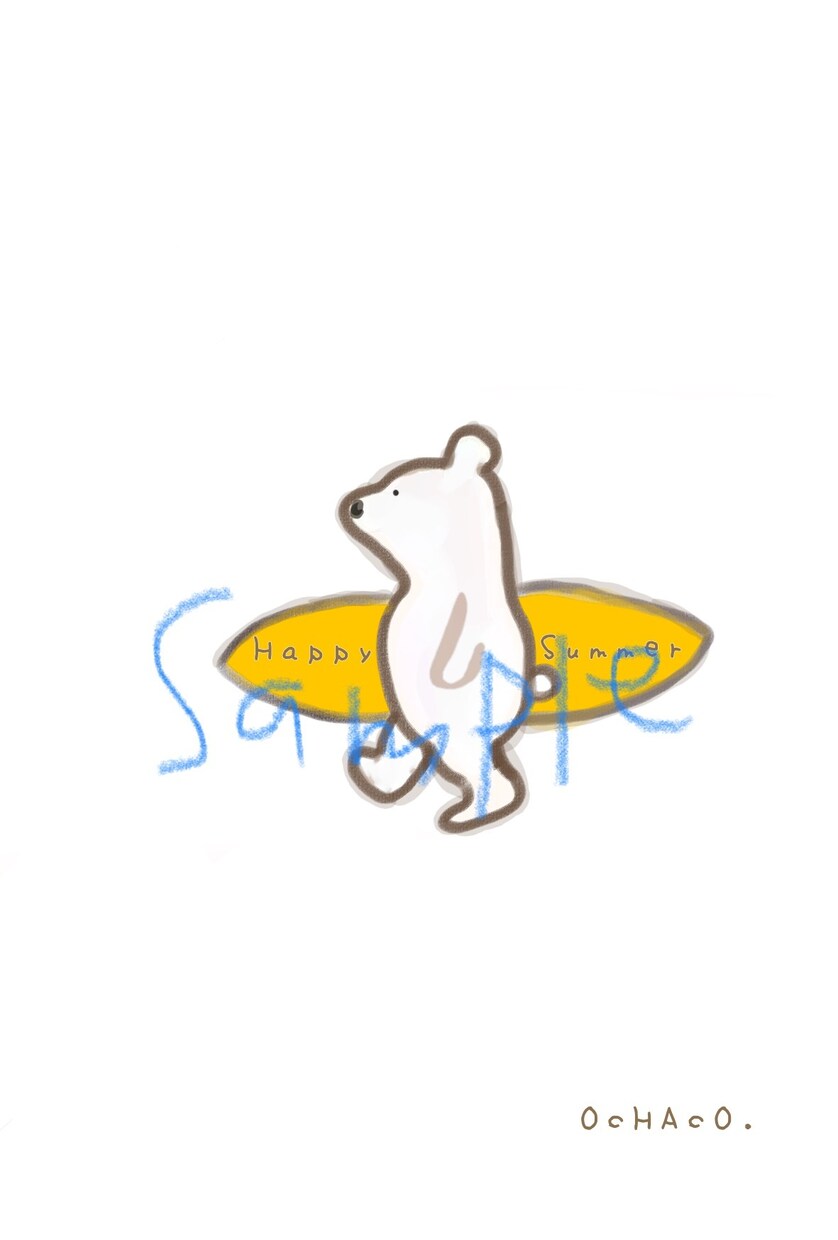かわいい暑中お見舞い描きます もうすぐ夏！いや、まだ？笑でも準備はお早めに( ˆoˆ ) イメージ6