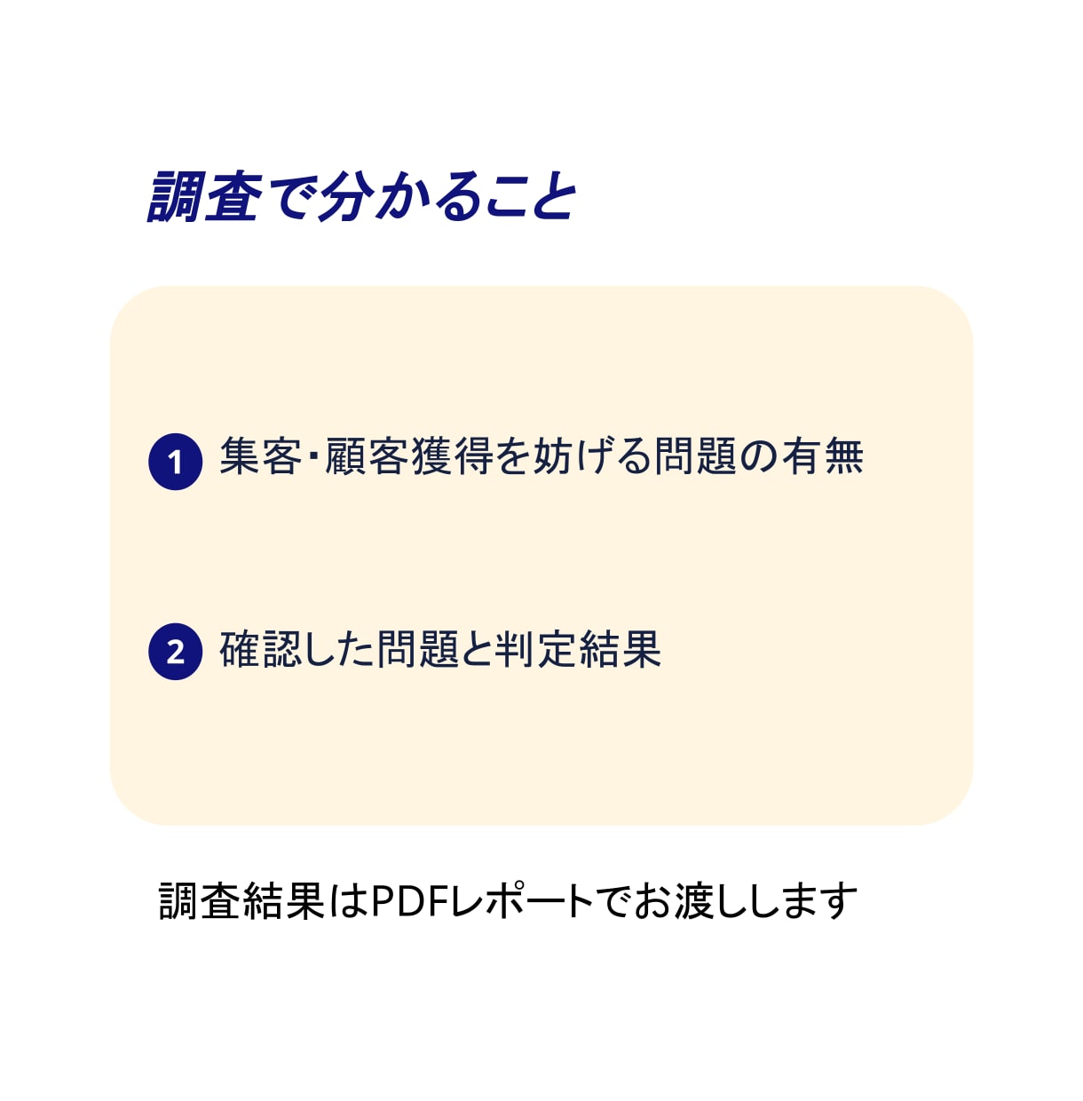 Webサイトの集客につながらない原因を調査します ホームページ・外部の顧客接点から集客を妨げる問題を調査 イメージ4