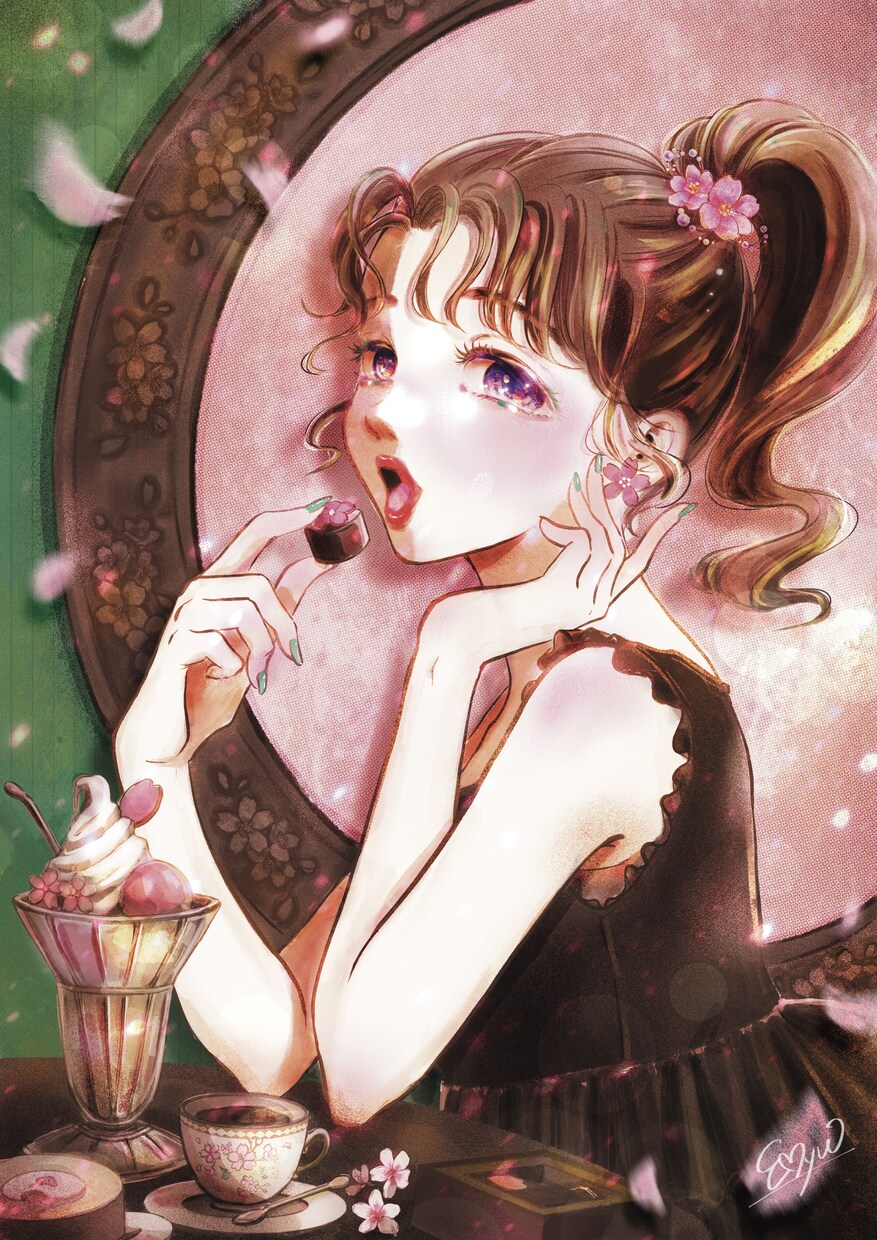 レトロおしゃれなガールズイラスト制作致します あなただけの可愛いGIRLsお描きします♡ イメージ5